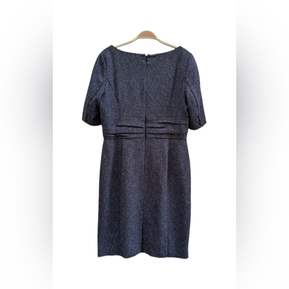 WHBM Asymmetrical Gray Tweed Sheath Dress NWT Size 12 - Picture 3 of 13